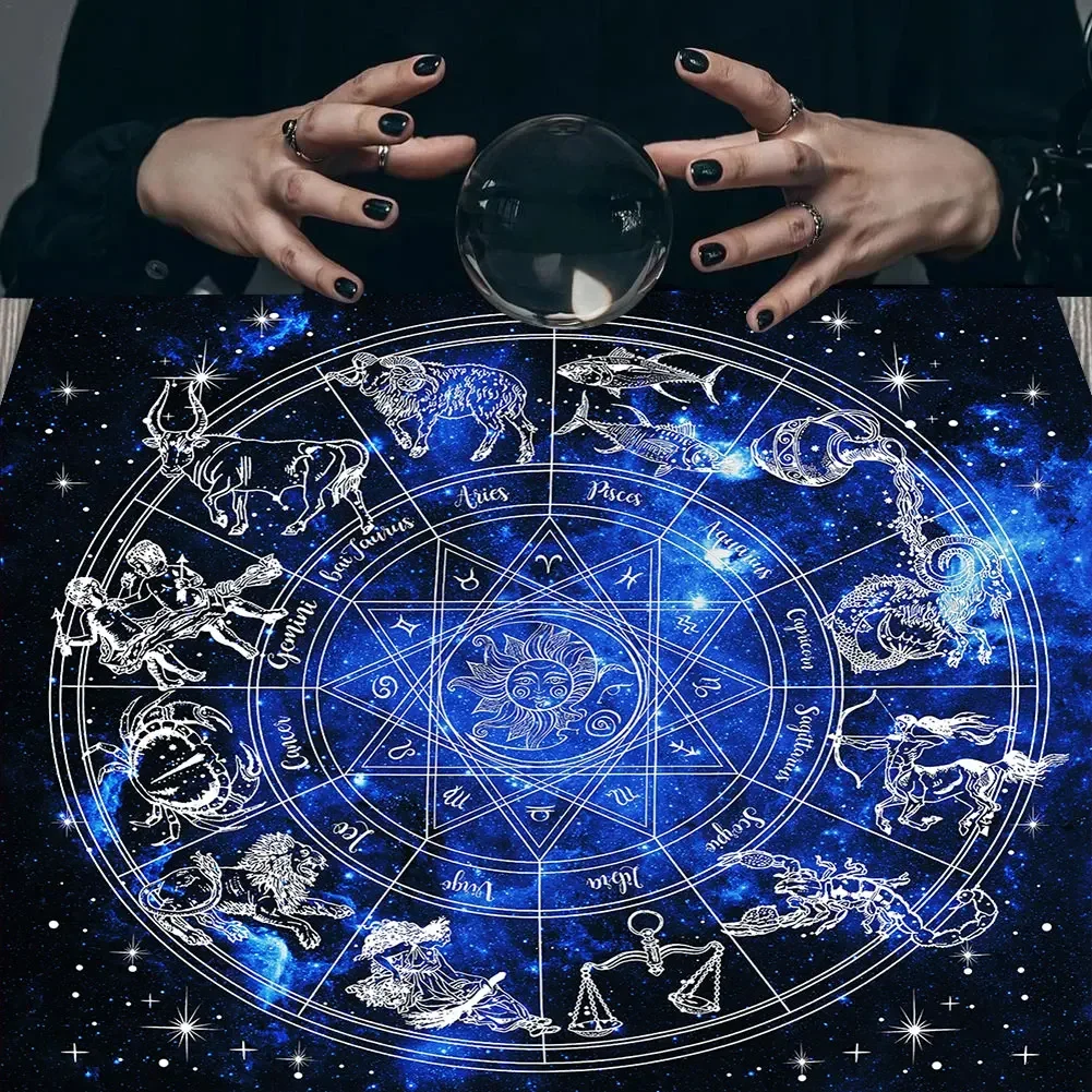 Home Textiles Today News - Psychedelic Starry Sky Tarot Tablecloth Triple