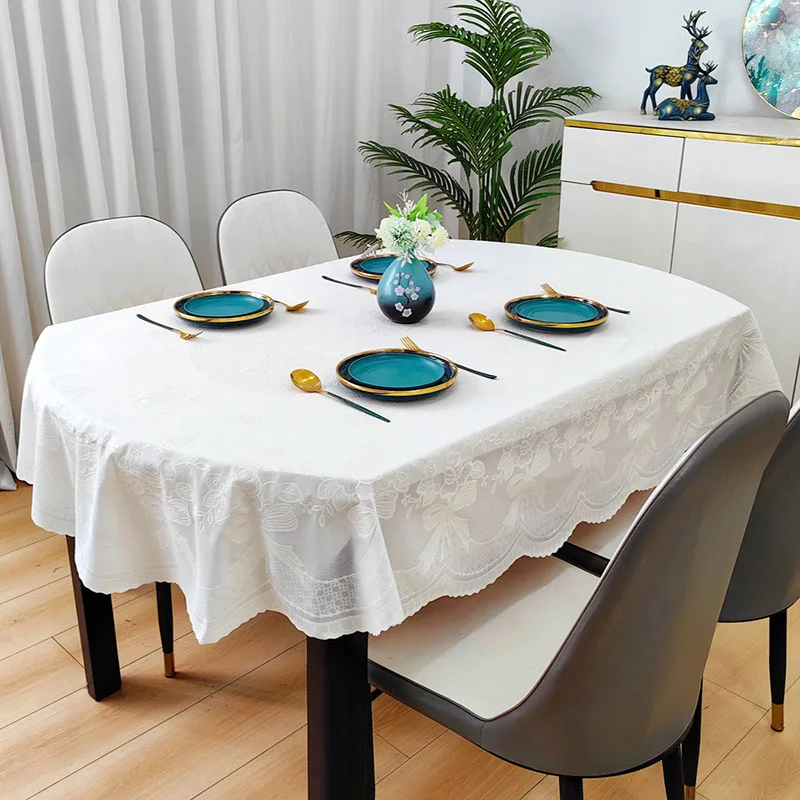 Home Textiles Today News - New PVC Oval Waterproof Tablecloth European