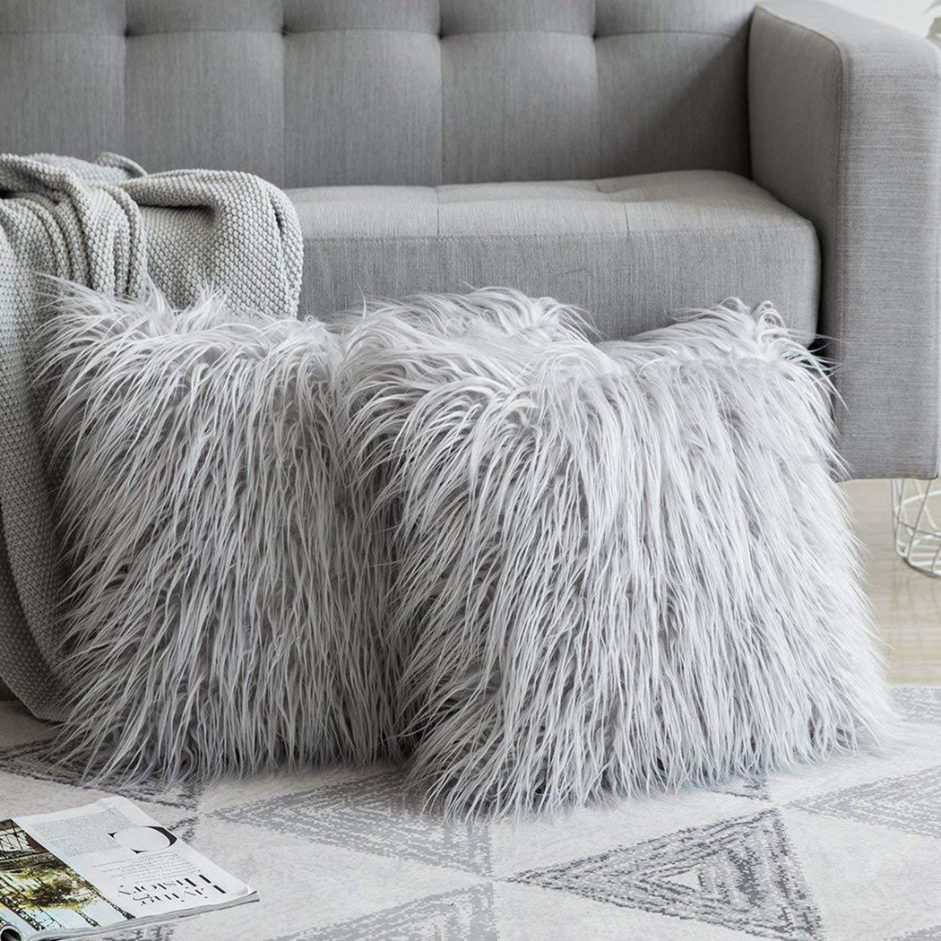Home Textiles Luxury - Soft Long Fur Fluffy Sofa Pillowcase