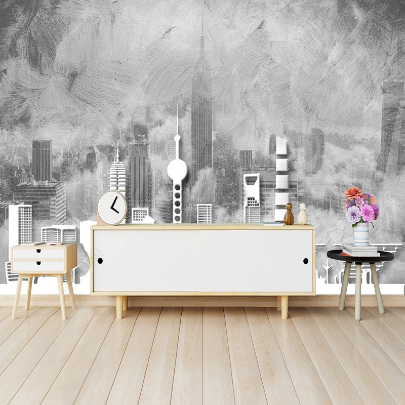 Home Textiles City - Custom 3D Wallpaper Mural Retro Abstract