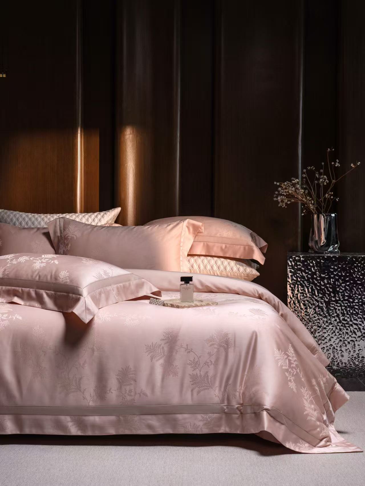 Luxury Pink Floral Jacquard Be - Home Textiles Luxury review and price