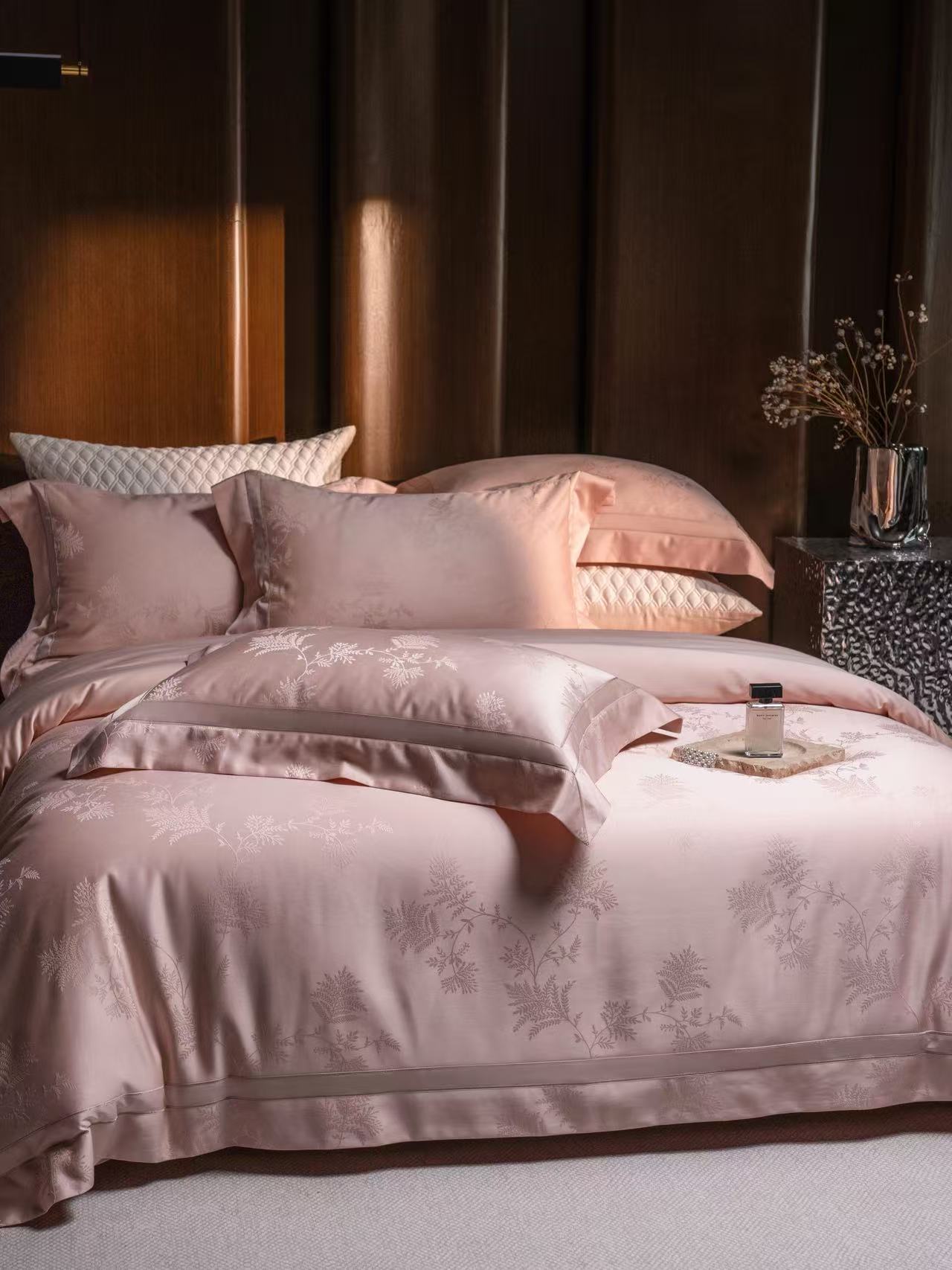 Luxury Pink Floral Jacquard Be - Home Textiles Luxury review and price