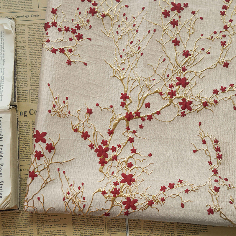 Luxury Red Plum Blossom Jacqua - Home Textiles Luxury review and price