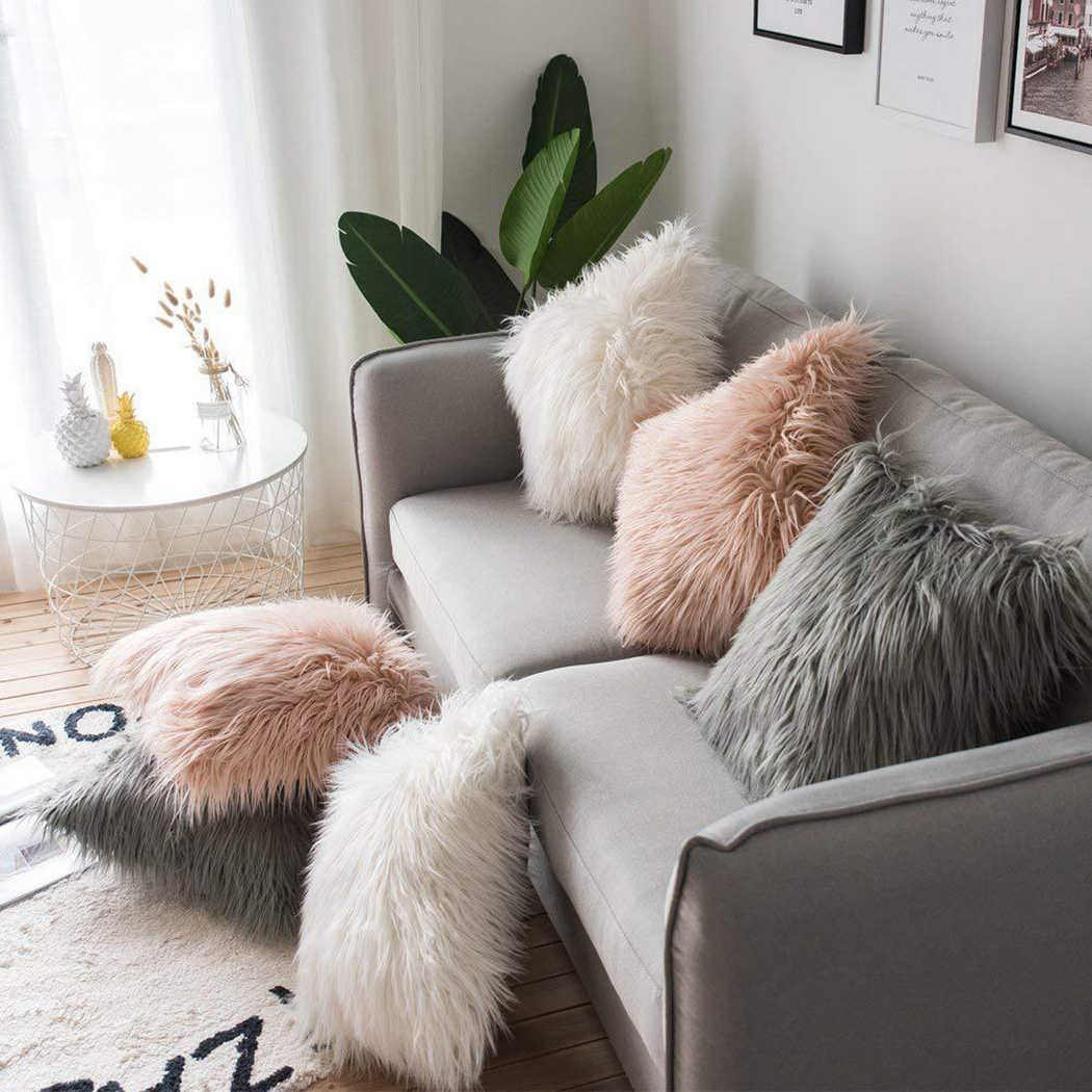 Soft Long Fur Fluffy Sofa Pill - Home Textiles Luxury review and price