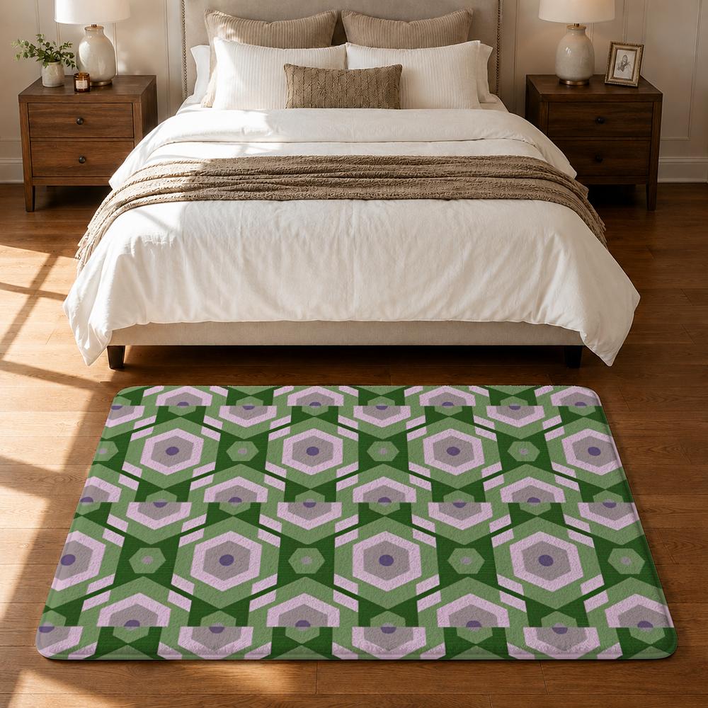 Multicolored Hexagonal Pattern - Home Textiles Rug review and price