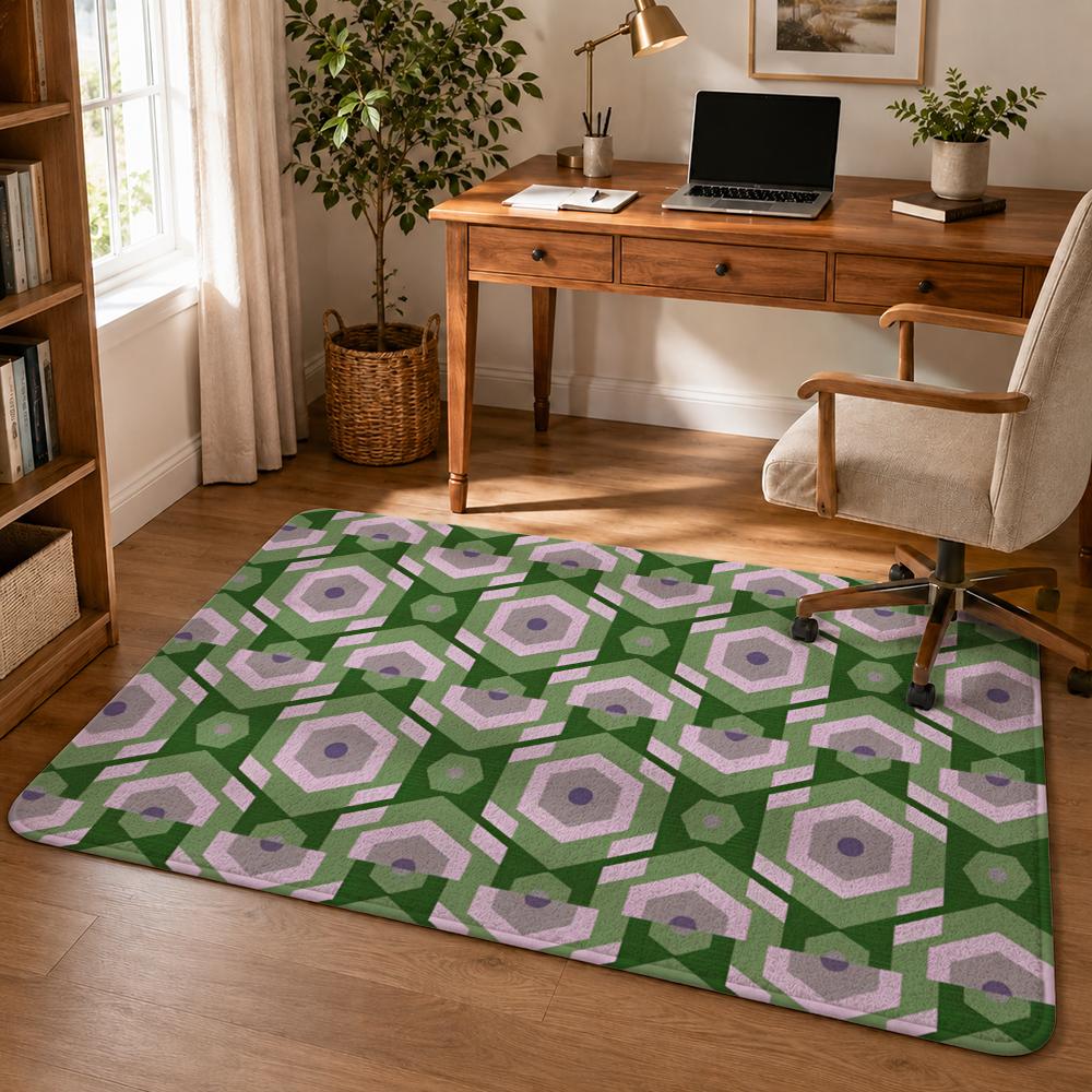 Multicolored Hexagonal Pattern - Home Textiles Rug review and price