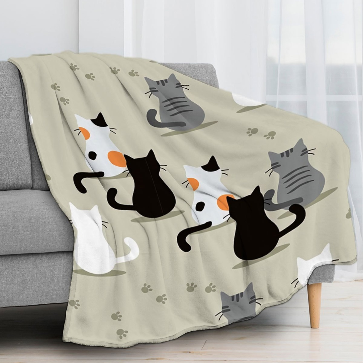 Blanket with a Cat Pattern, Pe - Your Home Textiles review and price