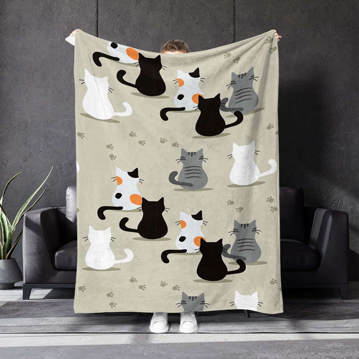 Blanket with a Cat Pattern, Pe - Your Home Textiles review and price