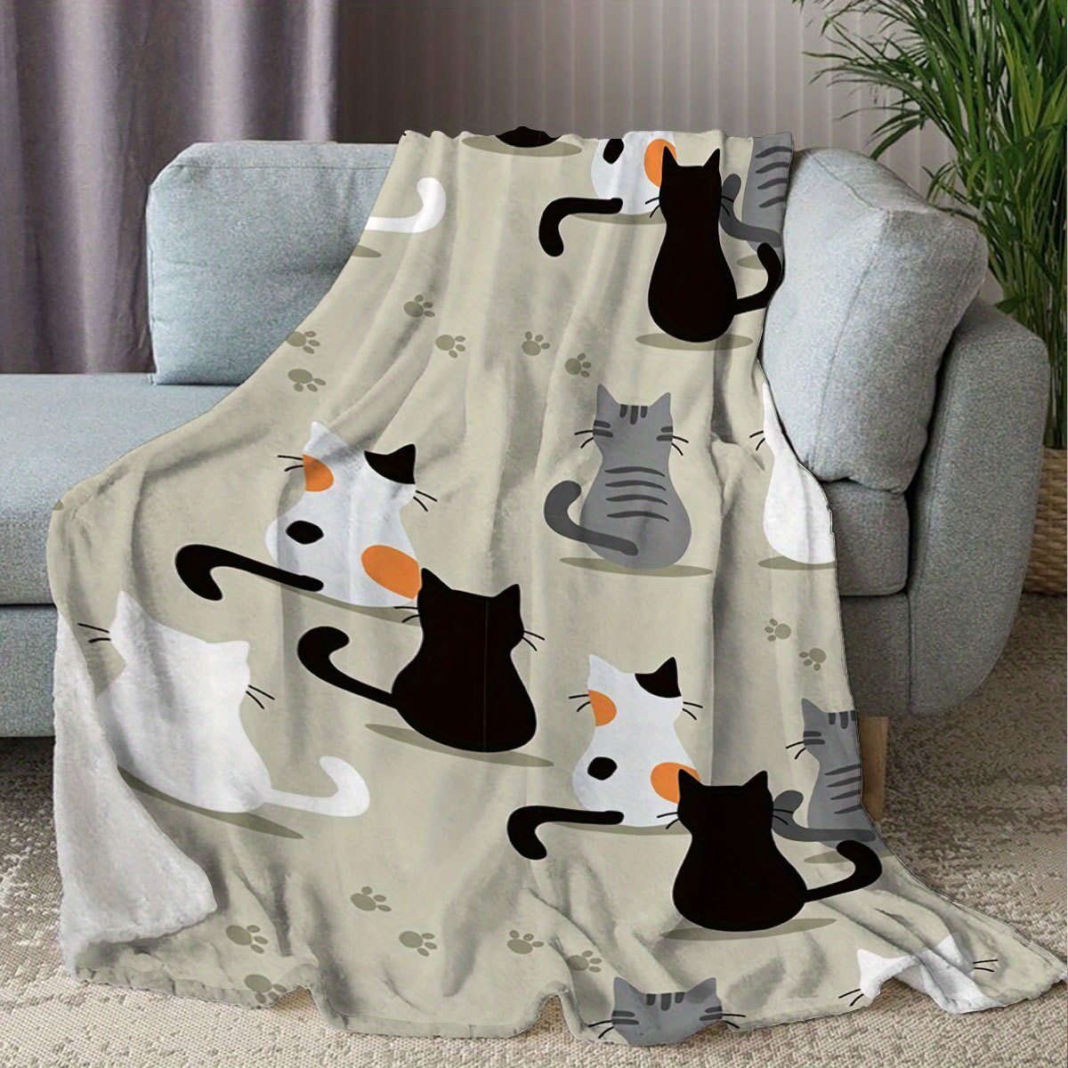 Blanket with a Cat Pattern, Pe - Your Home Textiles review and price