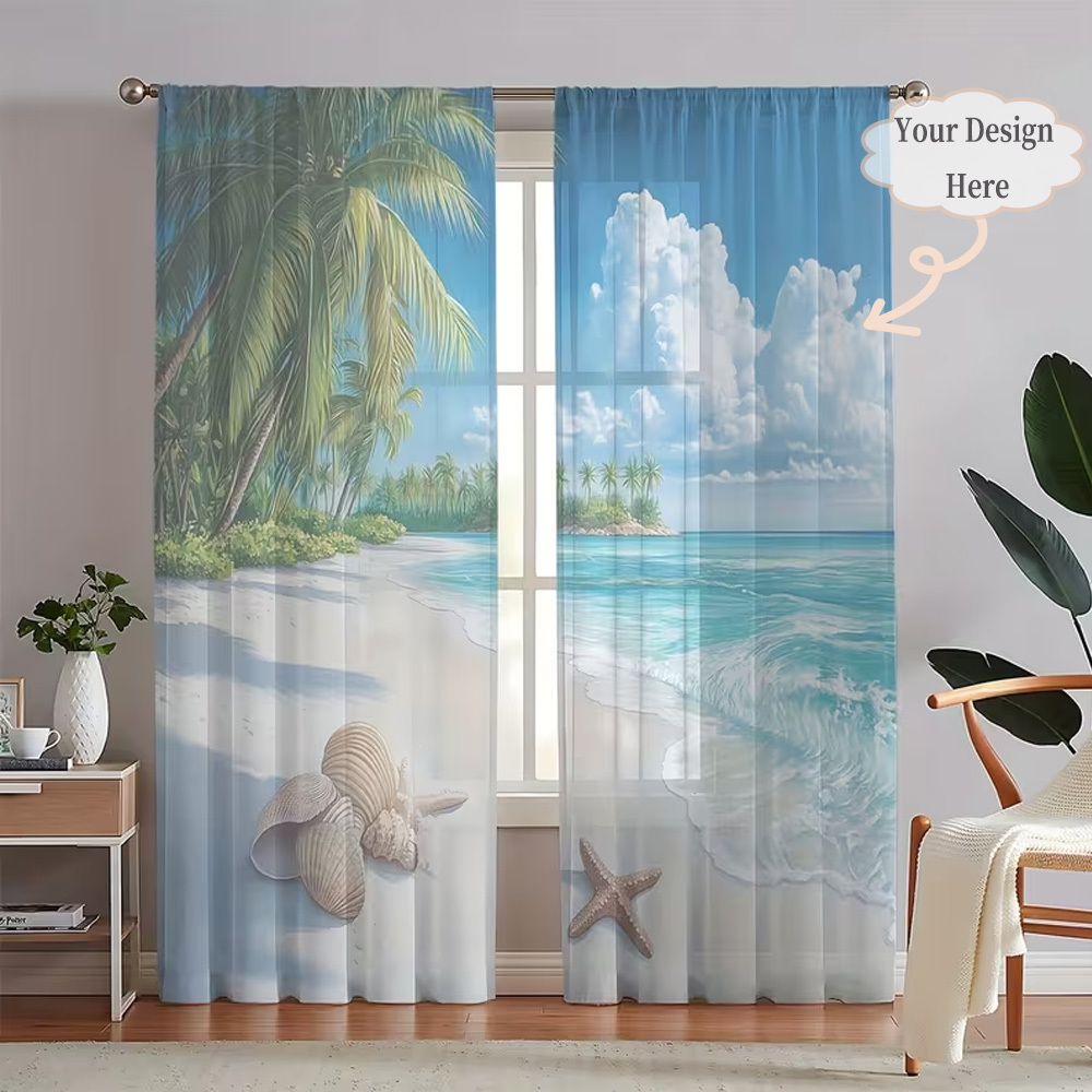 Custom 2D Flat 2pcs Sheer Curt - Your Home Textiles review and price