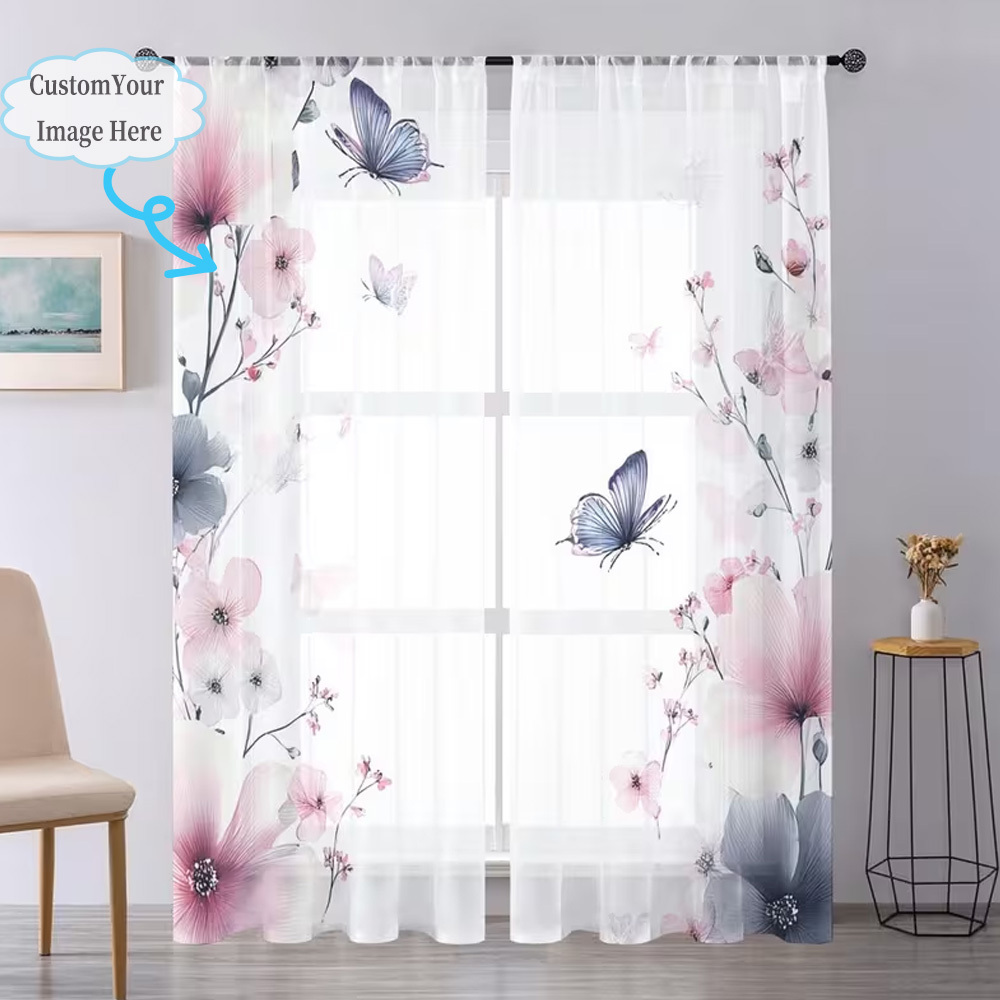 Custom 2D Flat 2pcs Sheer Curt - Your Home Textiles review and price