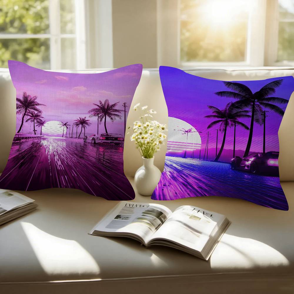 Neon Night City Landscape 80s  - Home Textiles City review and price