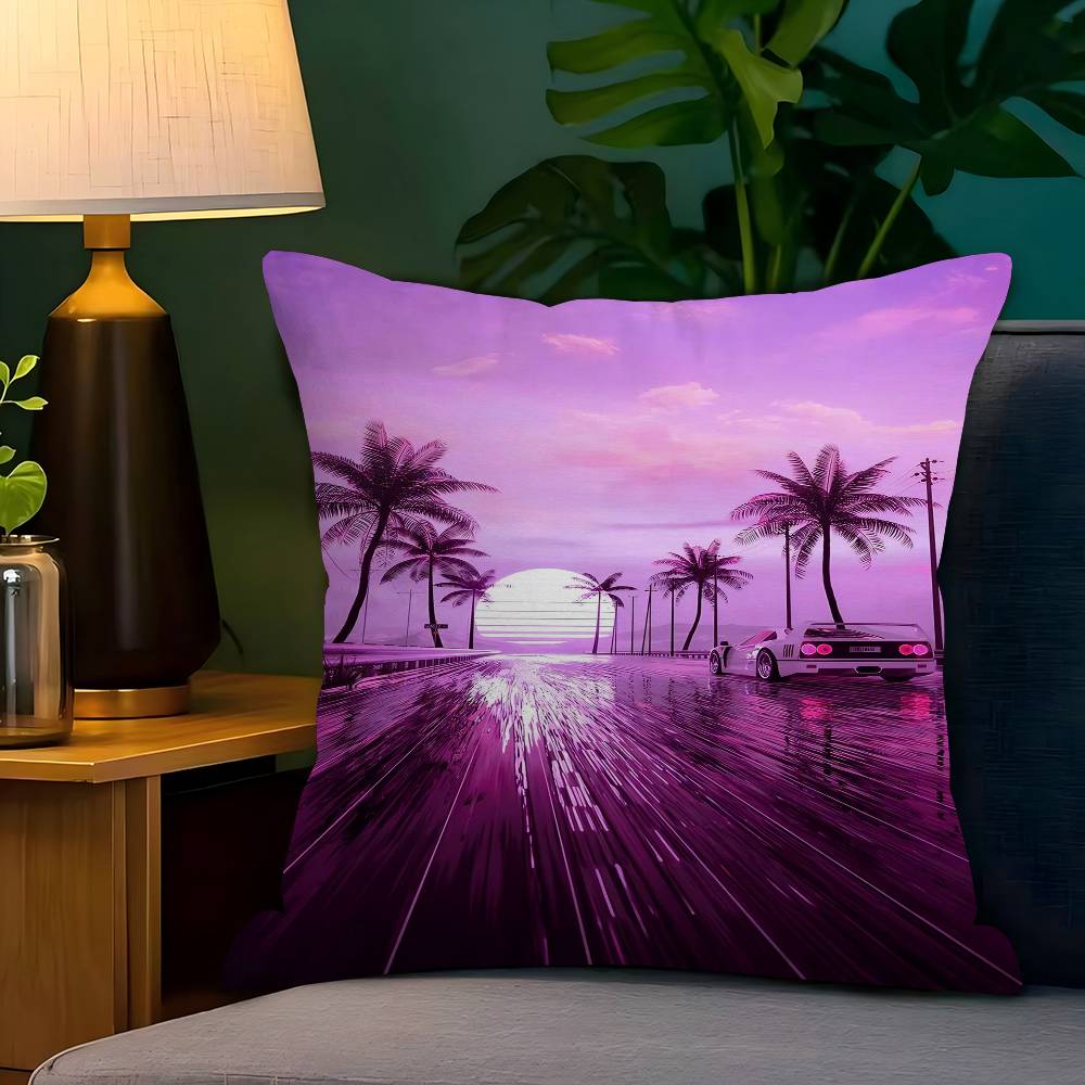 Neon Night City Landscape 80s  - Home Textiles City review and price