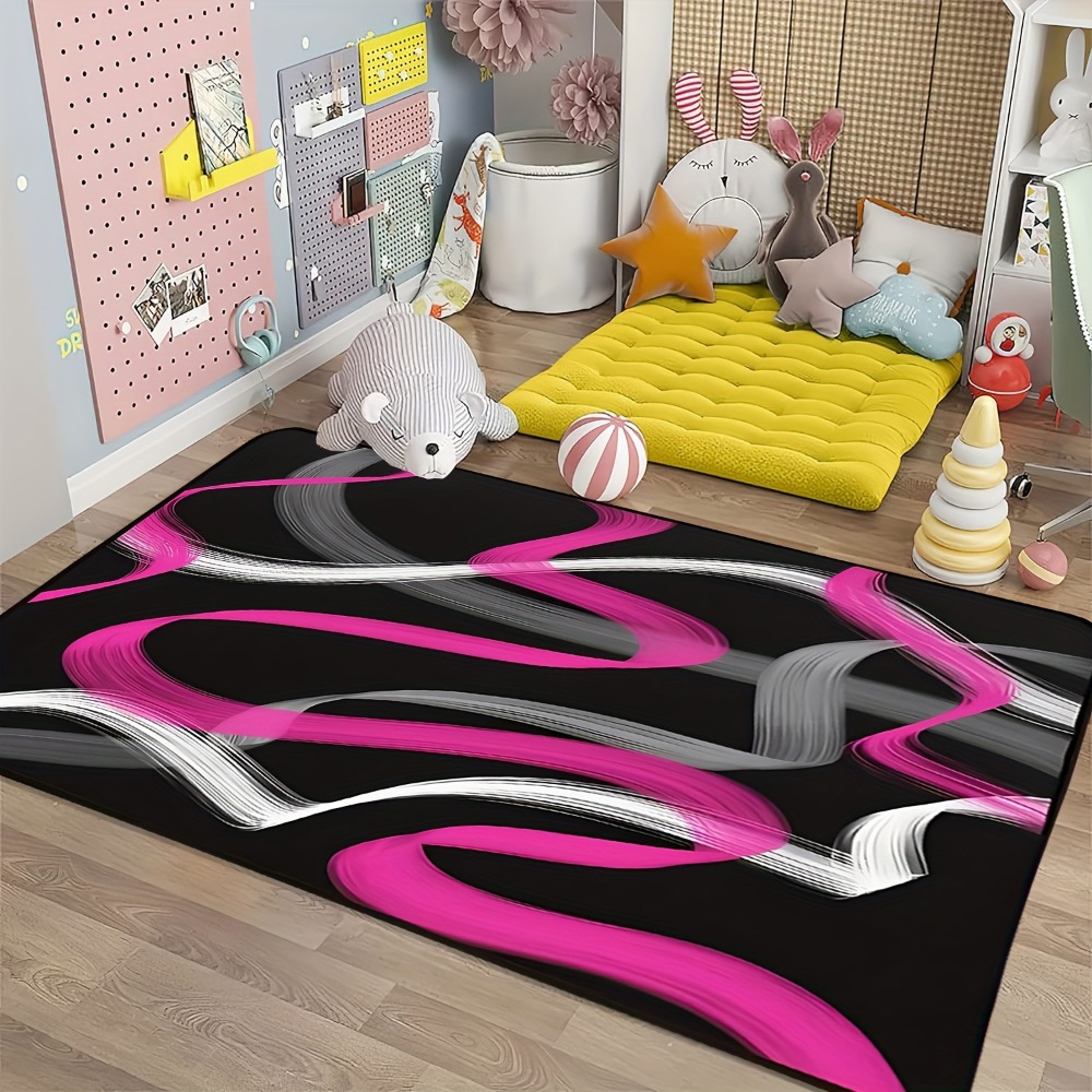 Hot Pink and Gray Black Geomet - Home Textiles Rug review and price