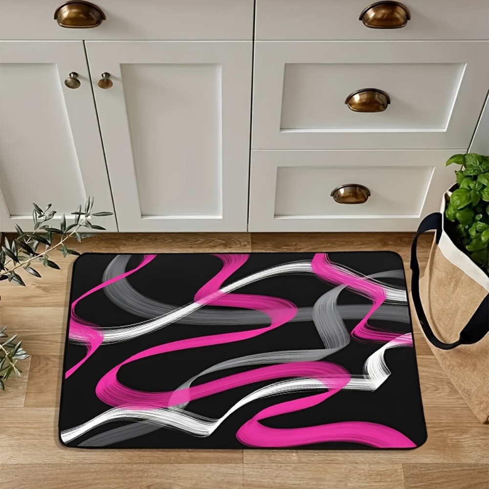Hot Pink and Gray Black Geomet - Home Textiles Rug review and price