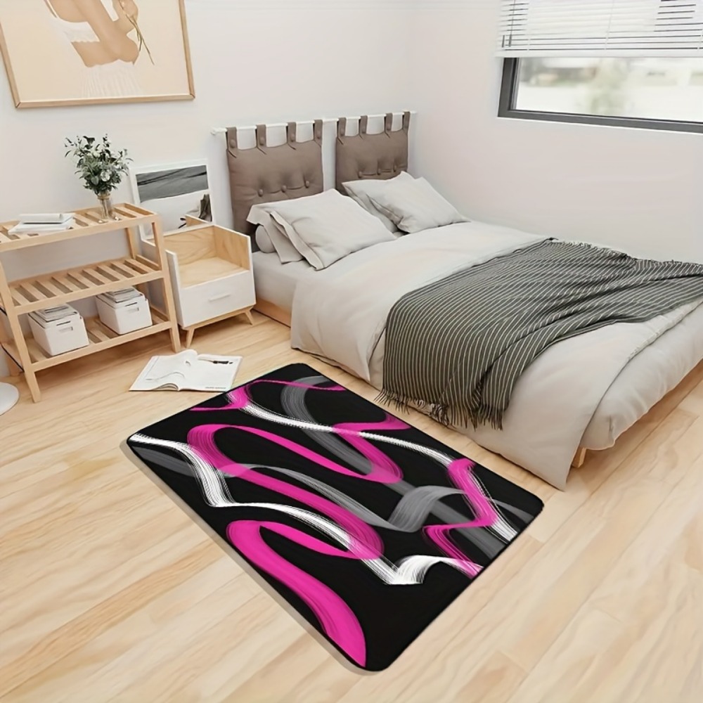 Hot Pink and Gray Black Geomet - Home Textiles Rug review and price