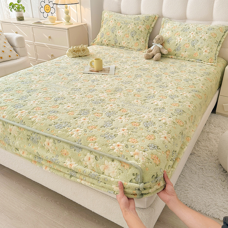 Autumn and Winter Plush Fitted - Home Textiles Bedding review and price
