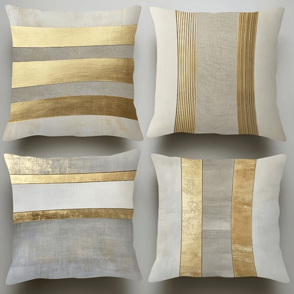 Glamorous Gold and Neutral Str - Home Textiles Luxury review and price