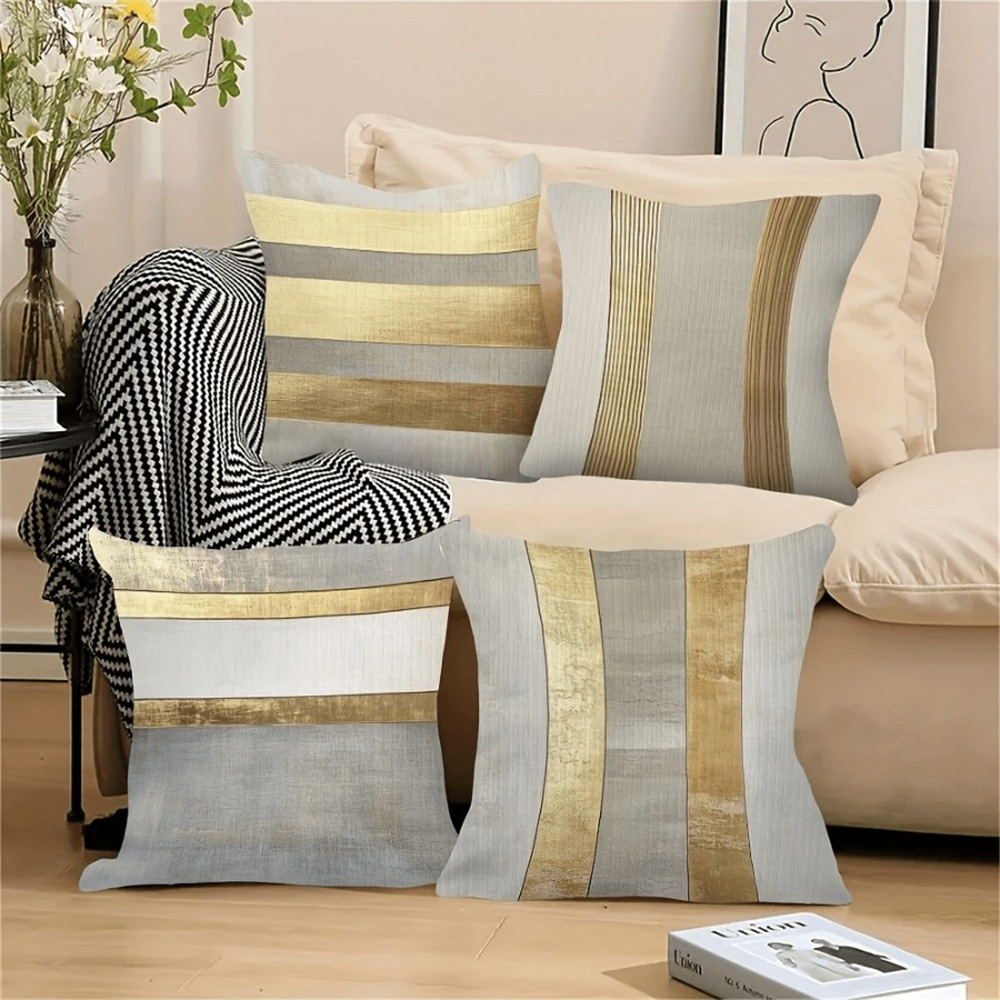 Glamorous Gold and Neutral Str - Home Textiles Luxury review and price