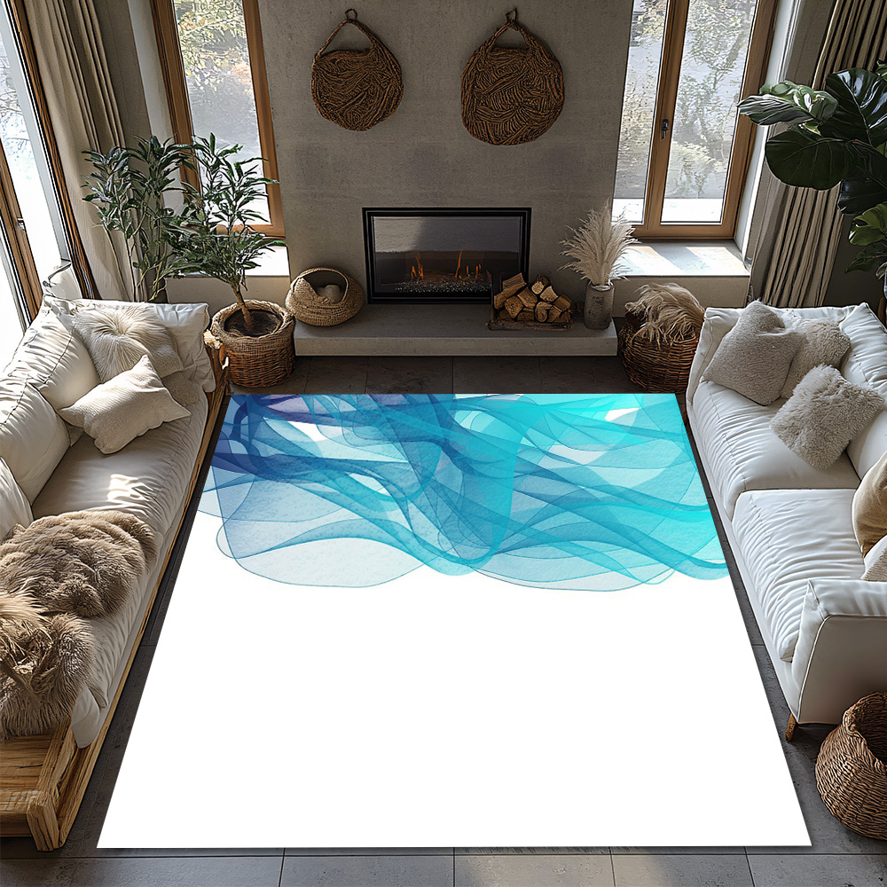 Tuniu Abstract Blue Wave Rug N - Home Textiles Rug review and price