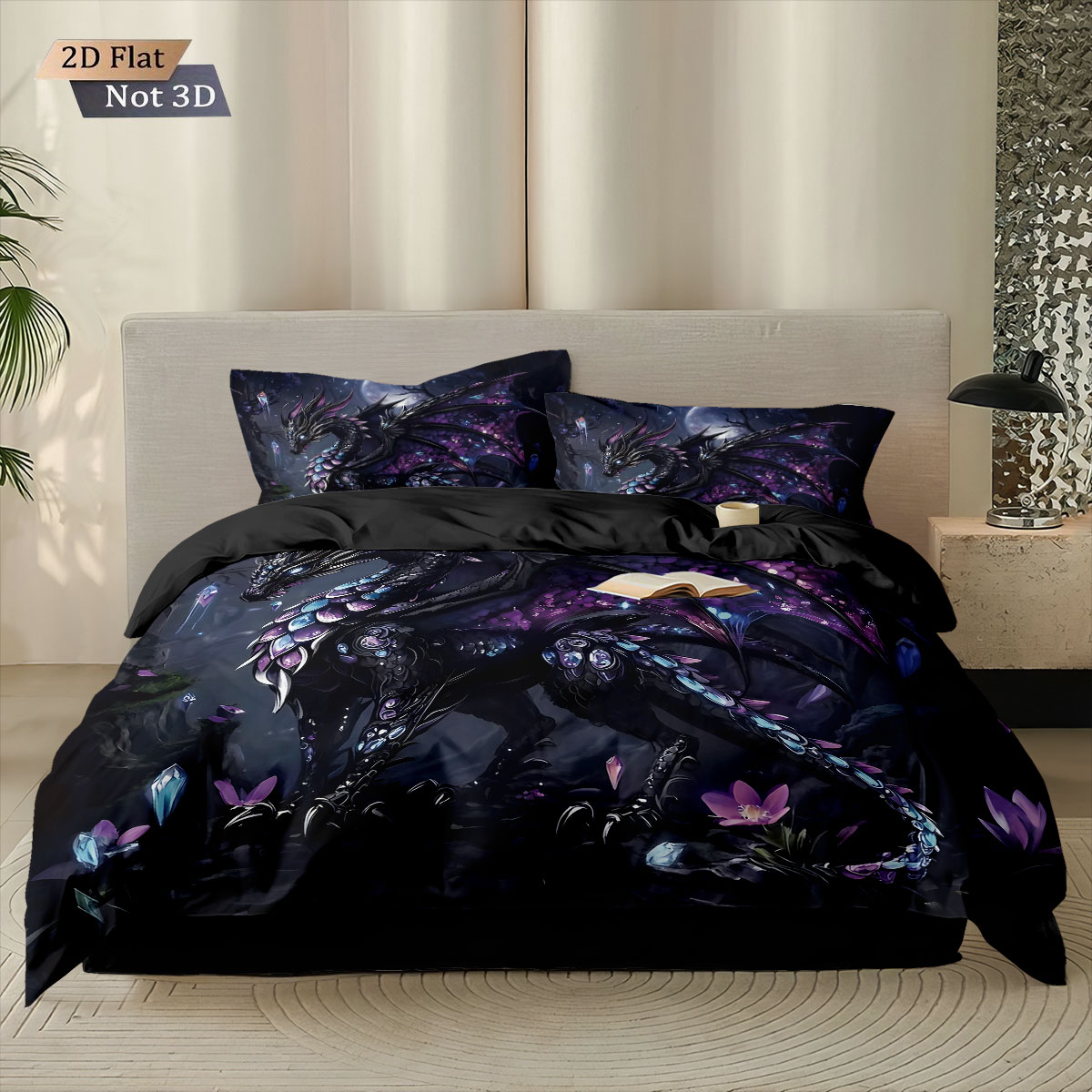 3pcs Sacred Western Dragon Sea - Home Textiles Bedding review and price
