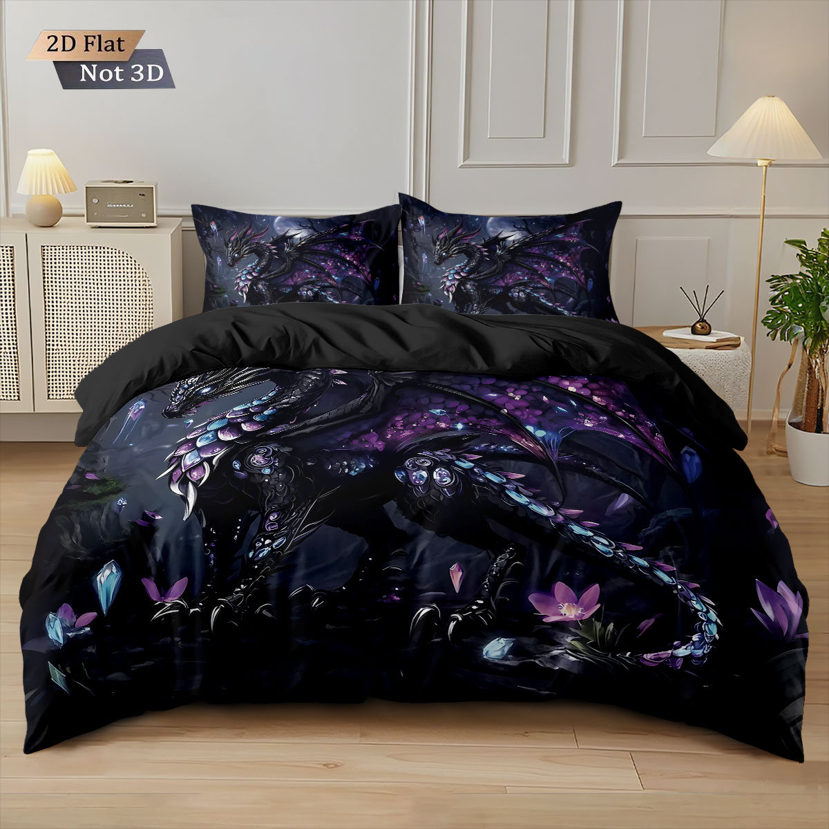 3pcs Sacred Western Dragon Sea - Home Textiles Bedding review and price