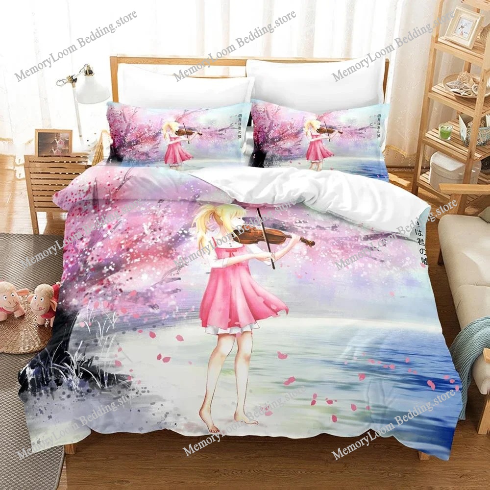3D Anime Your Lie in April Bed - Your Home Textiles review and price
