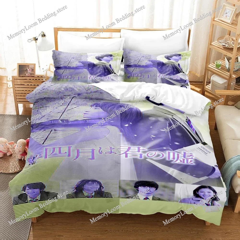3D Anime Your Lie in April Bed - Your Home Textiles review and price