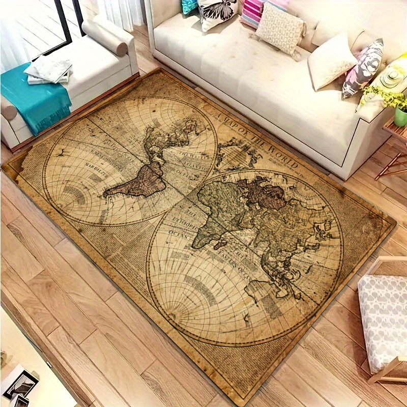 Vintage Map Design Non-Slip Fl - Home Textiles Rug review and price