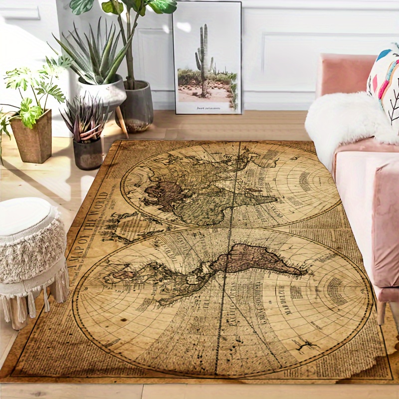 Vintage Map Design Non-Slip Fl - Home Textiles Rug review and price